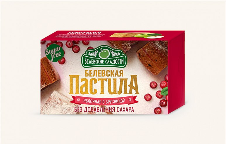  Пастила  200г диетическая с КЛЮКВОЙ, НОВЫЙ ФОРМАТ (4*50г)    в Сочи
