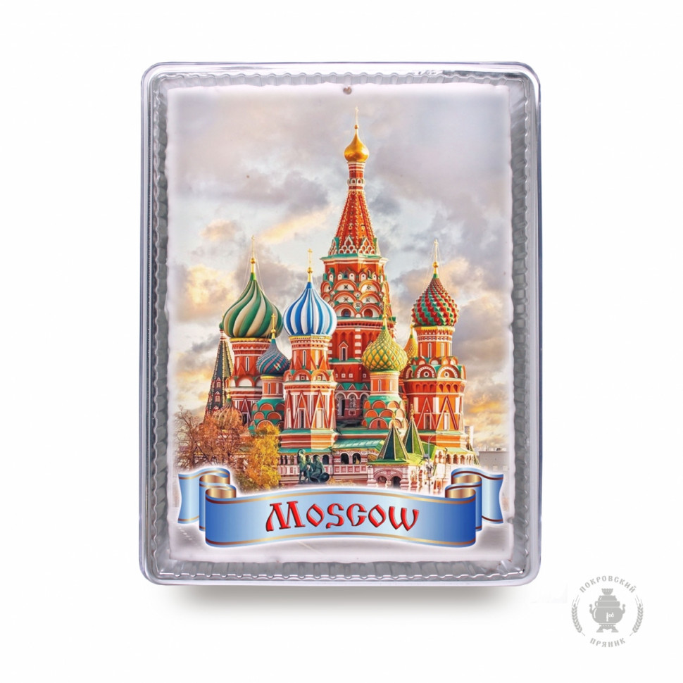  Пряник 600г MOSCOW с фотопечатью (в подарочной пластиковой упаковке)  в Сочи