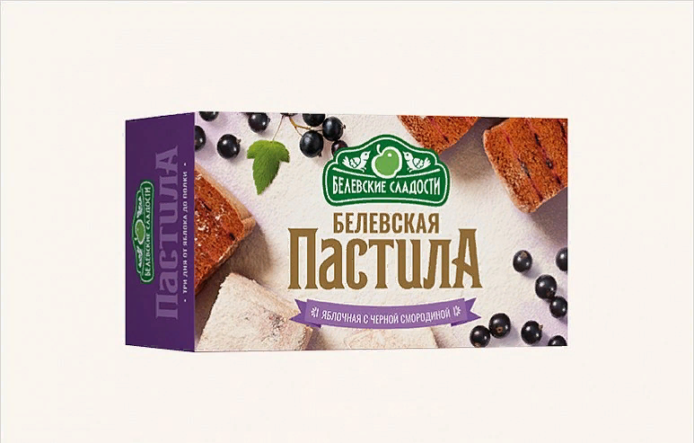  Пастила  200г диетическая с ЧЁРНОЙ Смородиной, НОВЫЙ ФОРМАТ (4*50г)   в Сочи